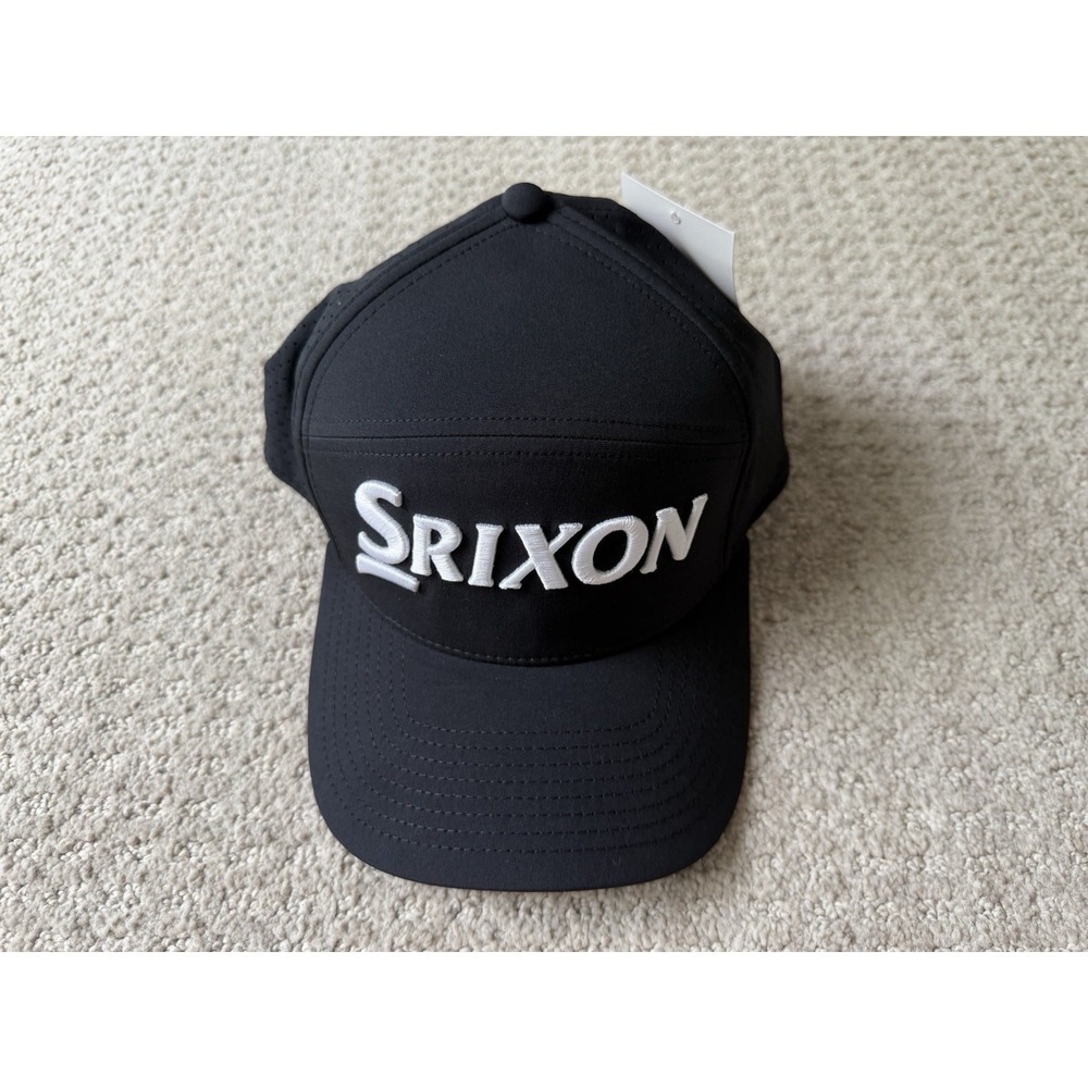 Srixon Performance 2023 Tour Panel Collection Fabric Snapback Hat Black